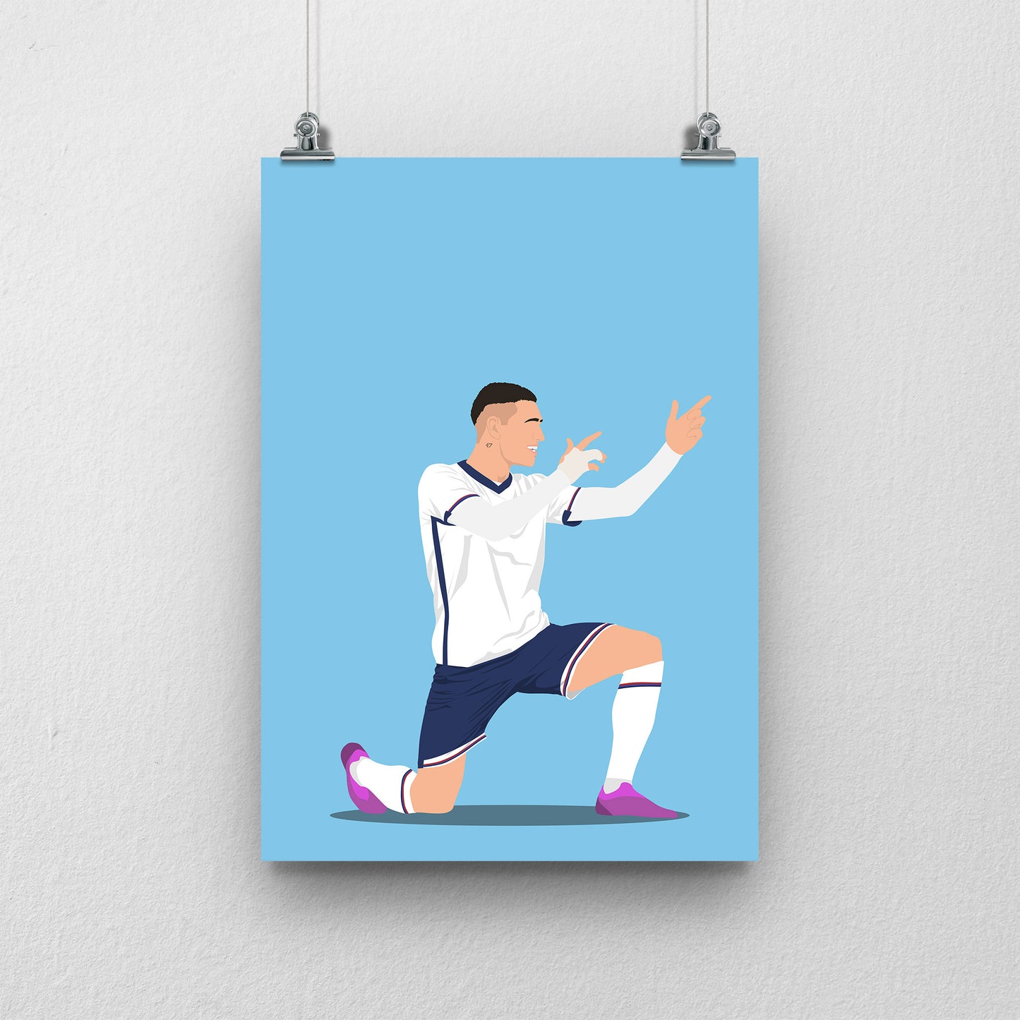 Phil Foden England Print – Football Artwork