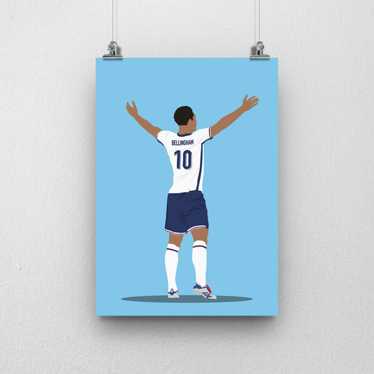 Jude Bellingham England Print – Football Artwork