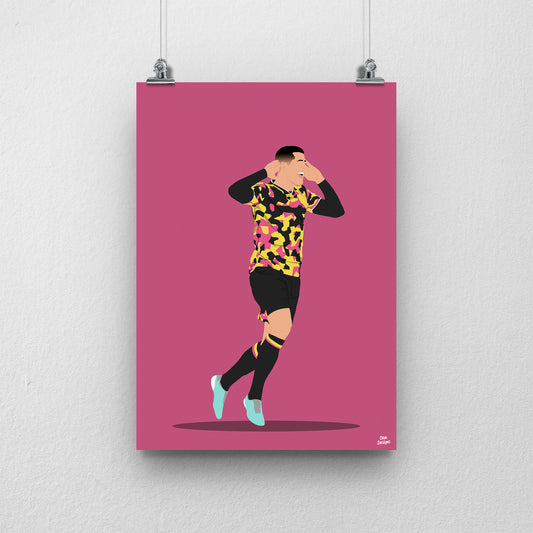 Jon Mellish Away Carlisle United Print – Official Club Artwork