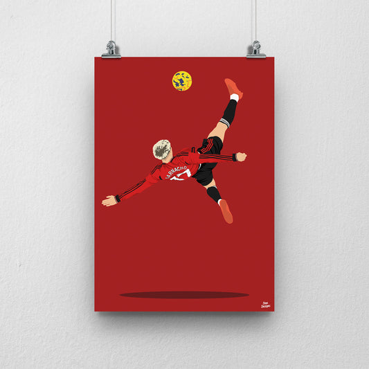 Alejandro Garnacho Overhead Kick Print – Football Artwork