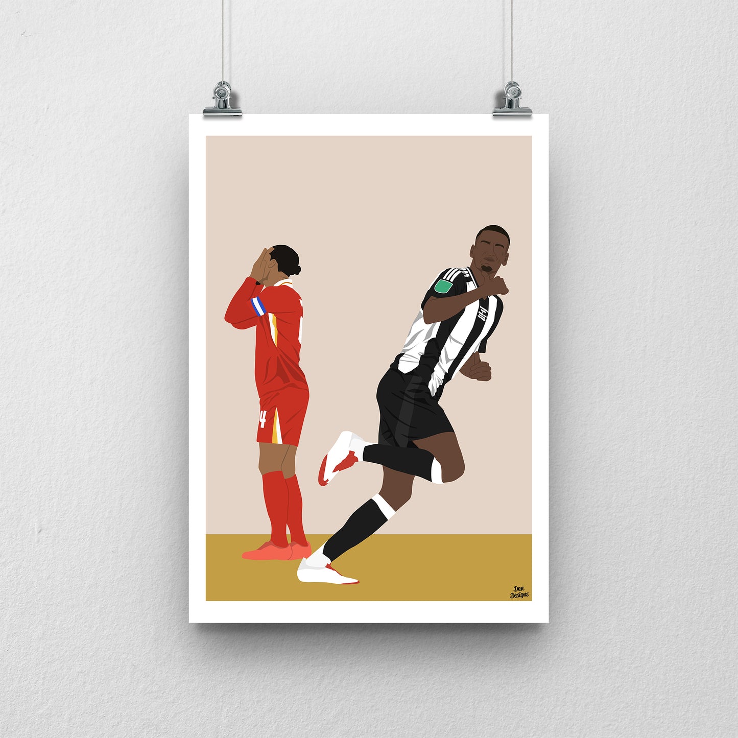 Alexander Isak Newcastle Print – League Cup Final Football Art