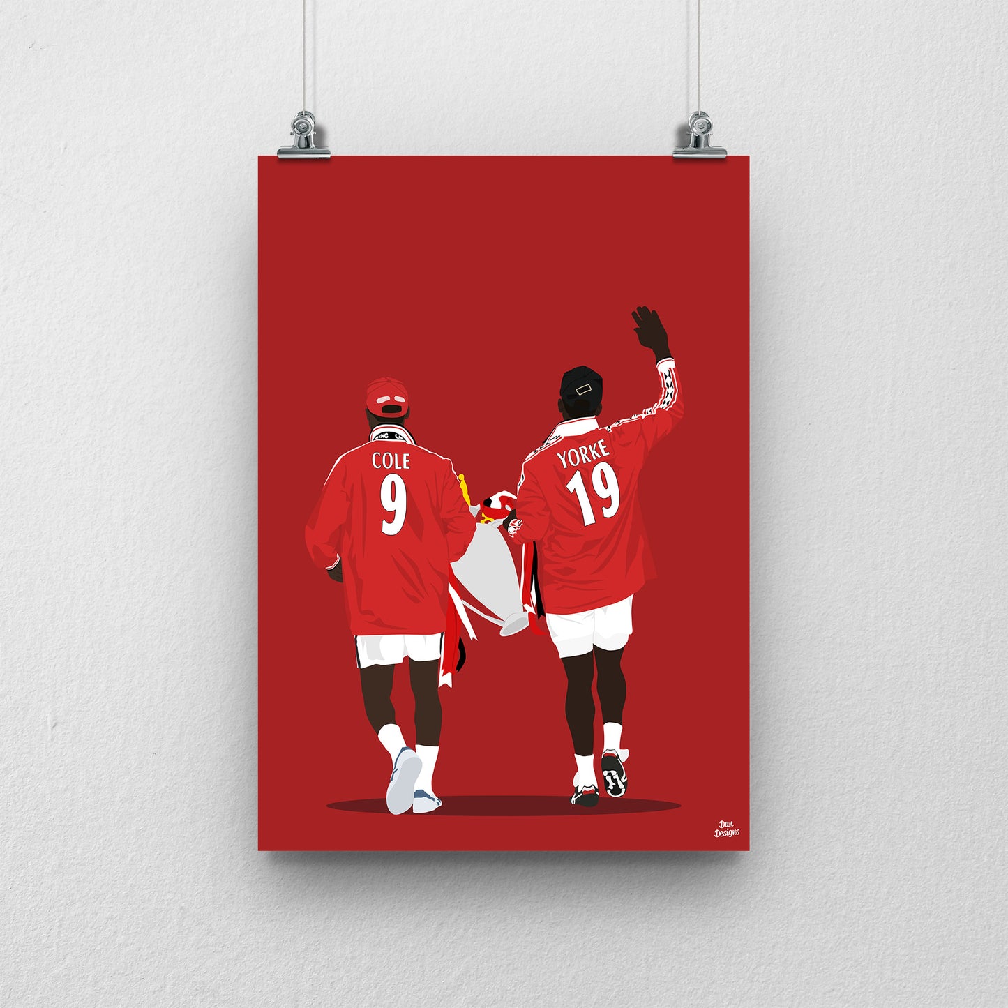 Andy Cole & Dwight Yorke Manchester United Print – Football Artwork