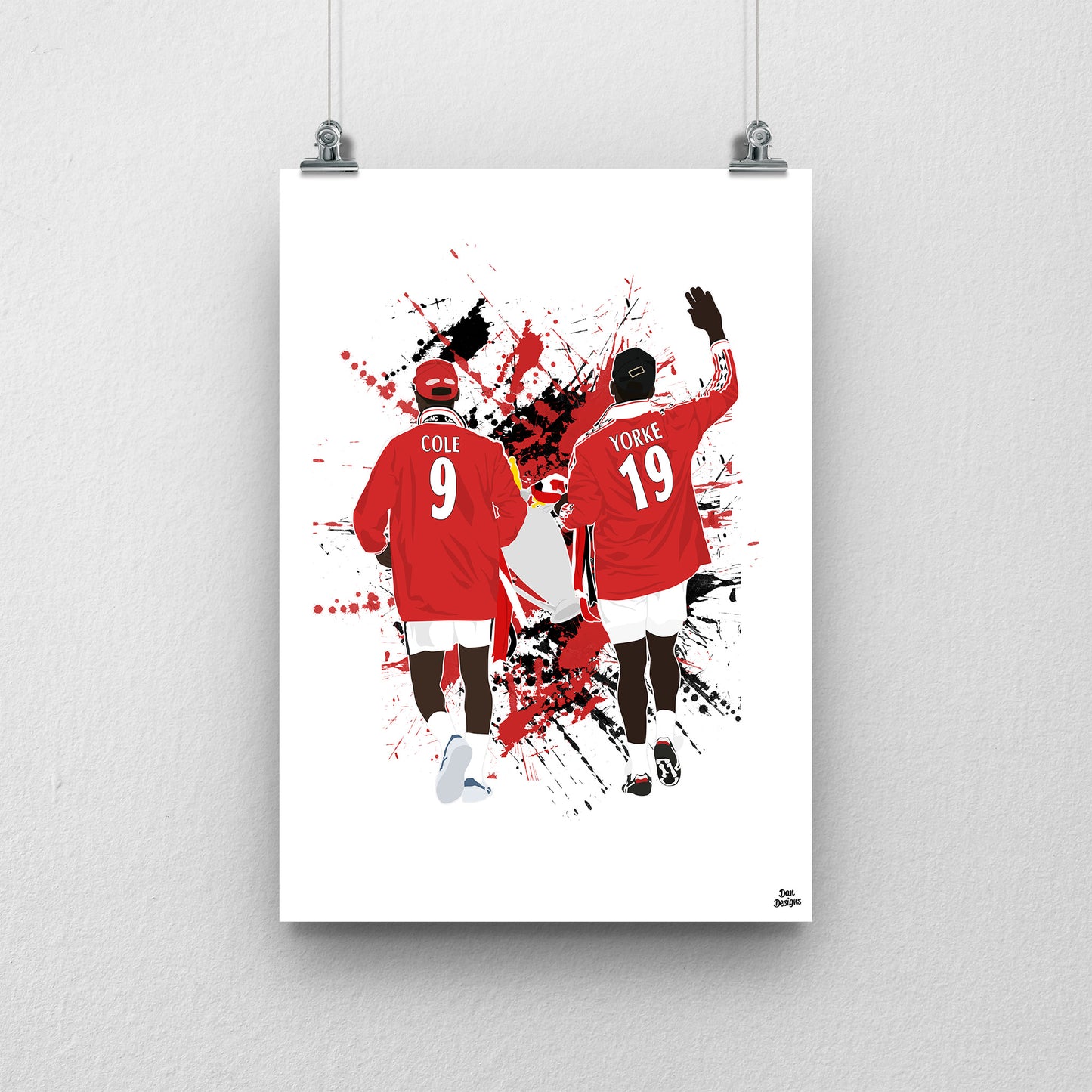 Andy Cole & Dwight Yorke Manchester United Print – Football Artwork