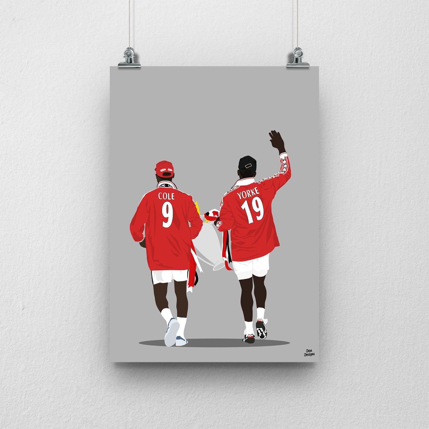 Andy Cole & Dwight Yorke Manchester United Print – Football Artwork