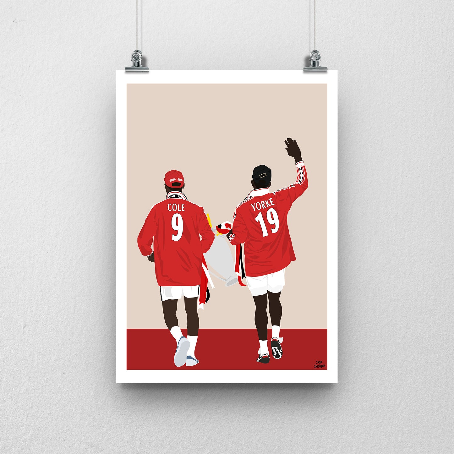 Andy Cole & Dwight Yorke Manchester United Print – Football Artwork