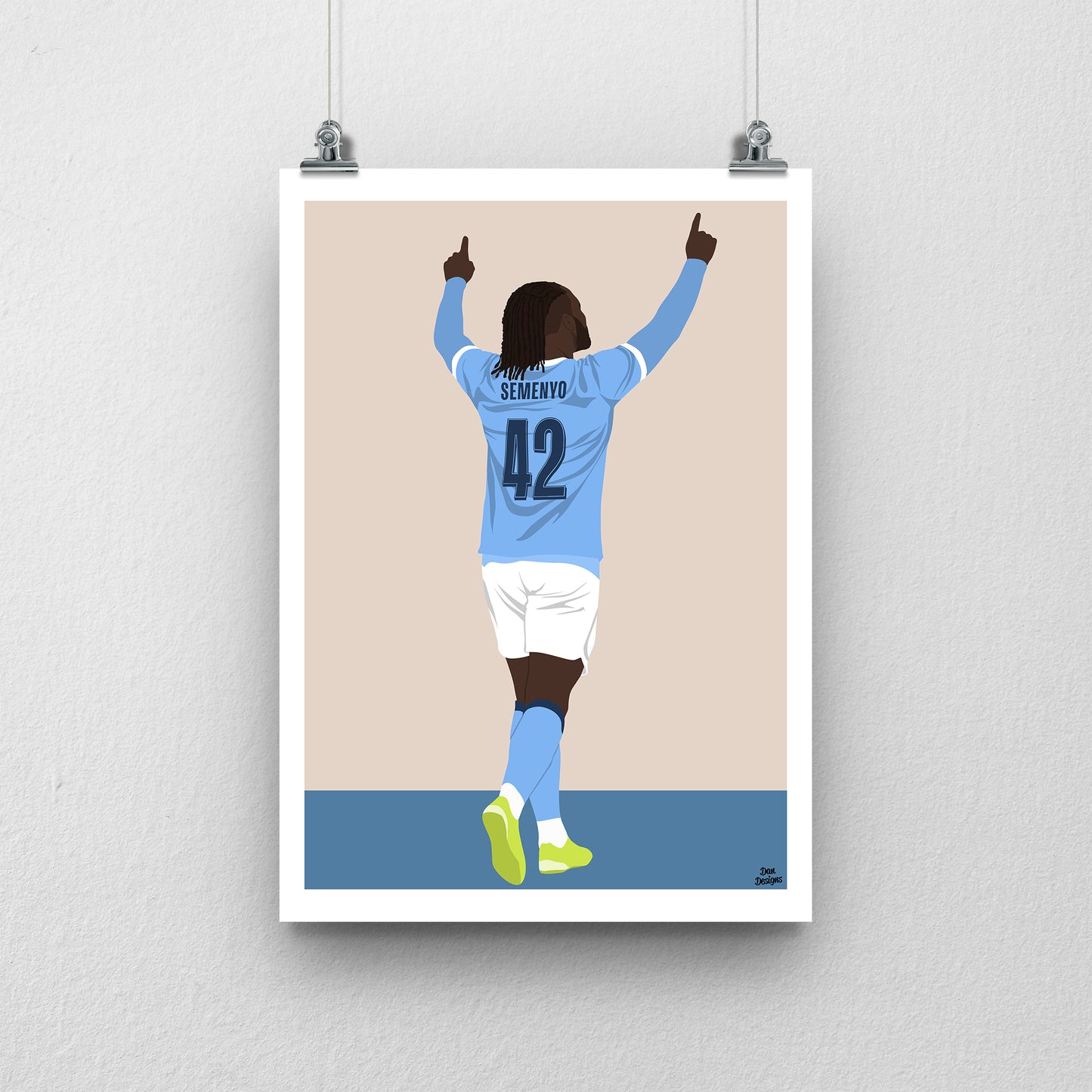 Antoine Semenyo Manchester City Print – Goal Celebration Football Artwork