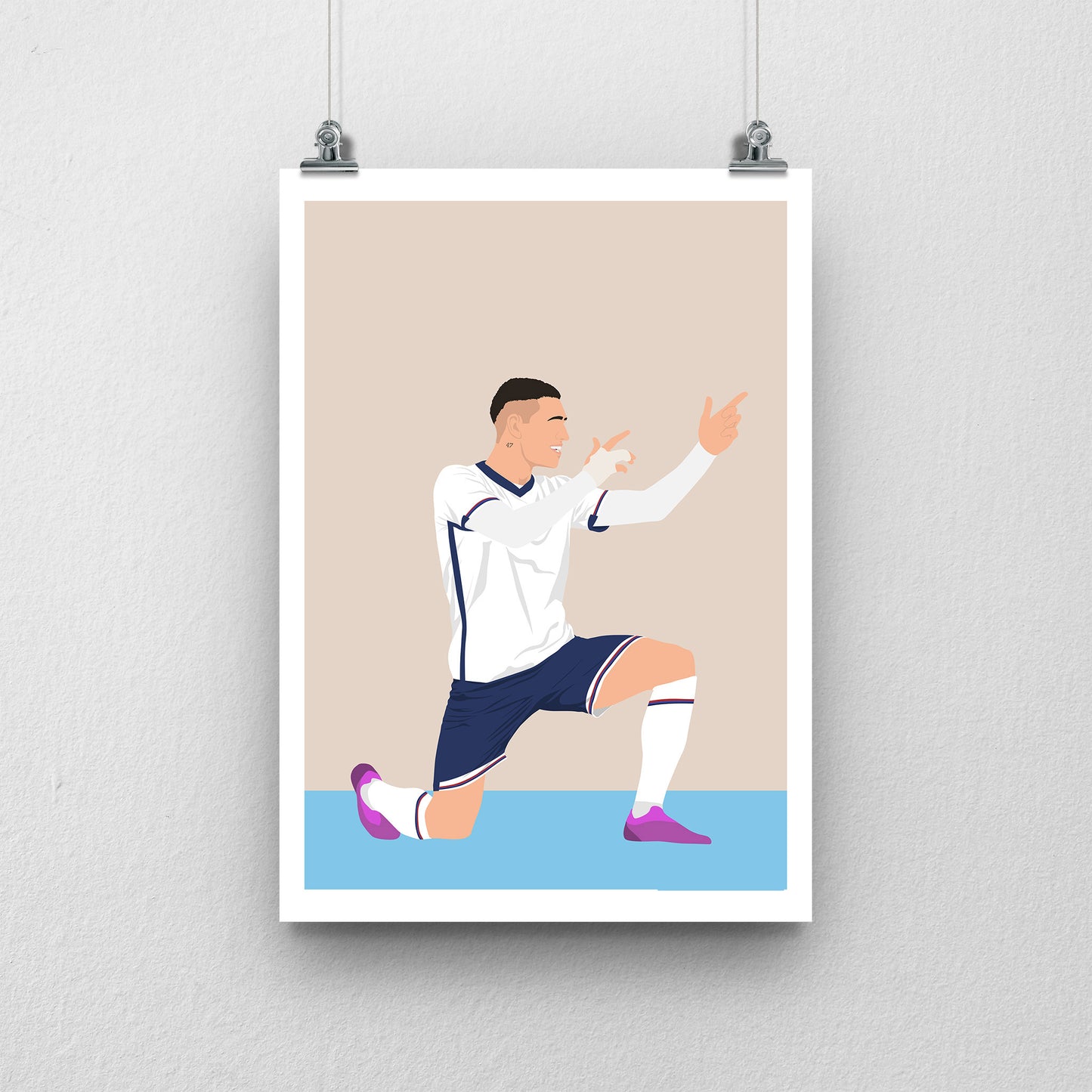 Phil Foden England Print – Football Artwork