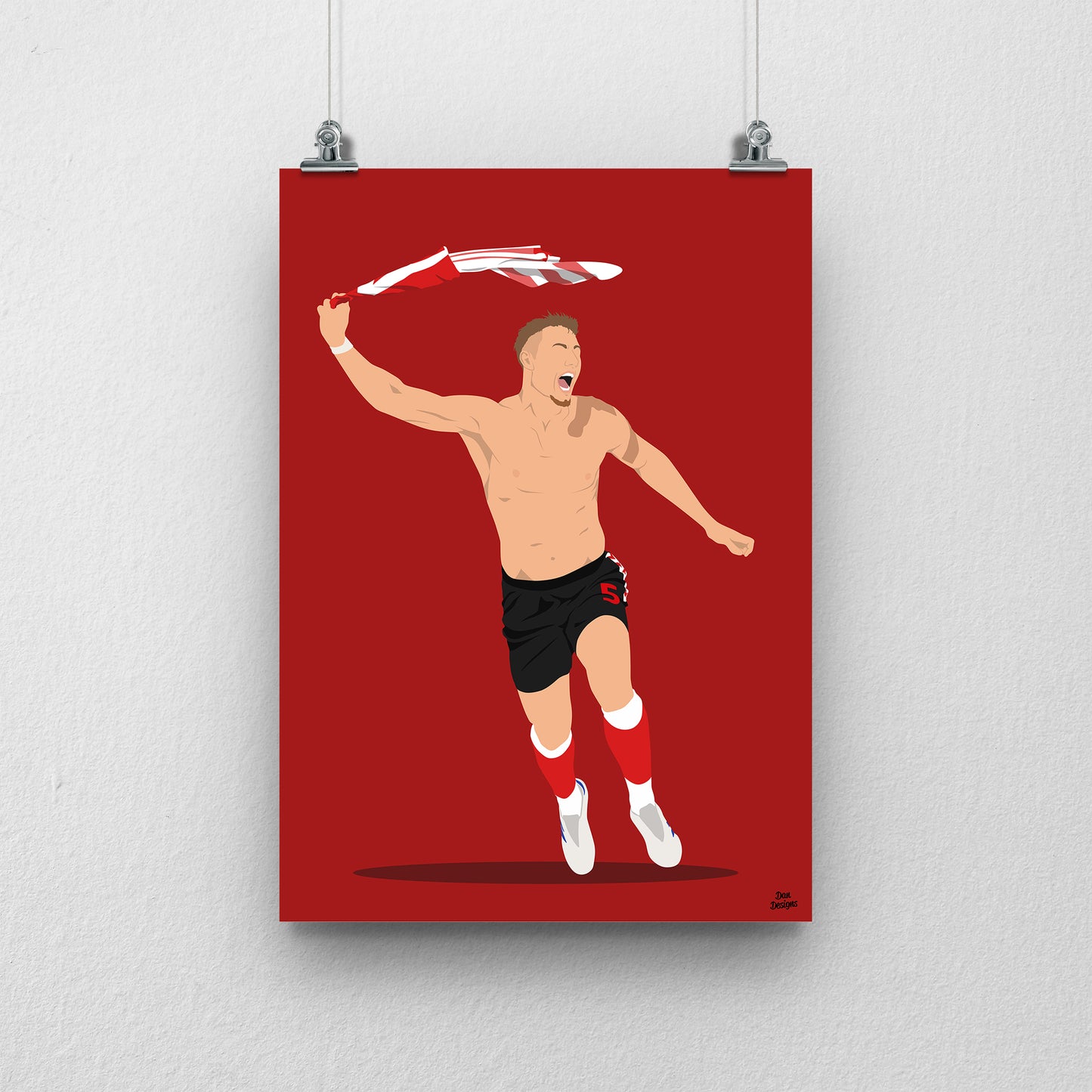 Dan Ballard Sunderland AFC Poster - Play Off Goal Print