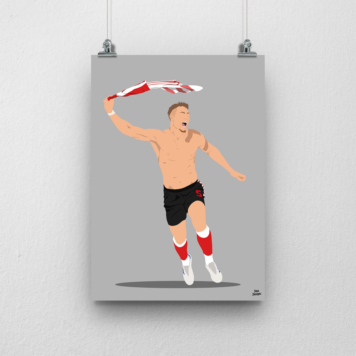 Dan Ballard Sunderland AFC Poster - Play Off Goal Print