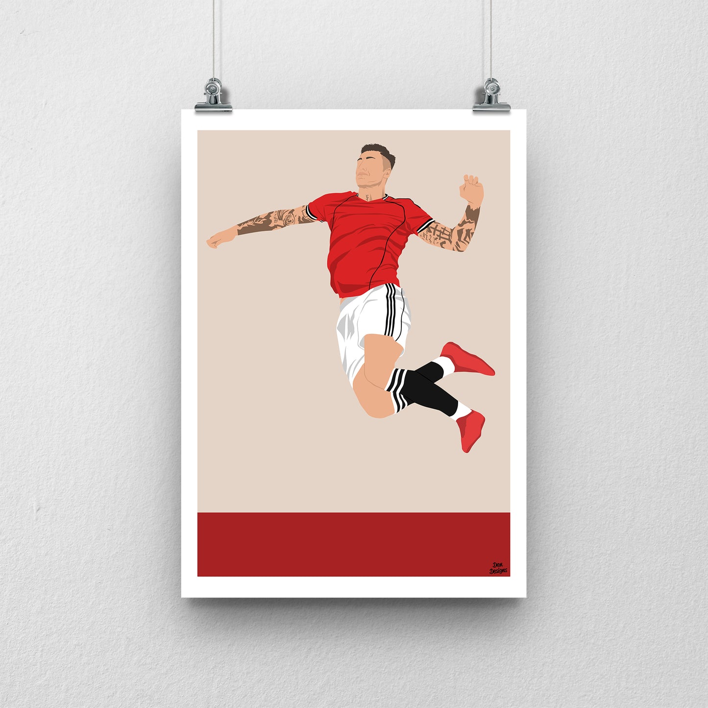 Benjamin Sesko Print | Manchester United Football Art