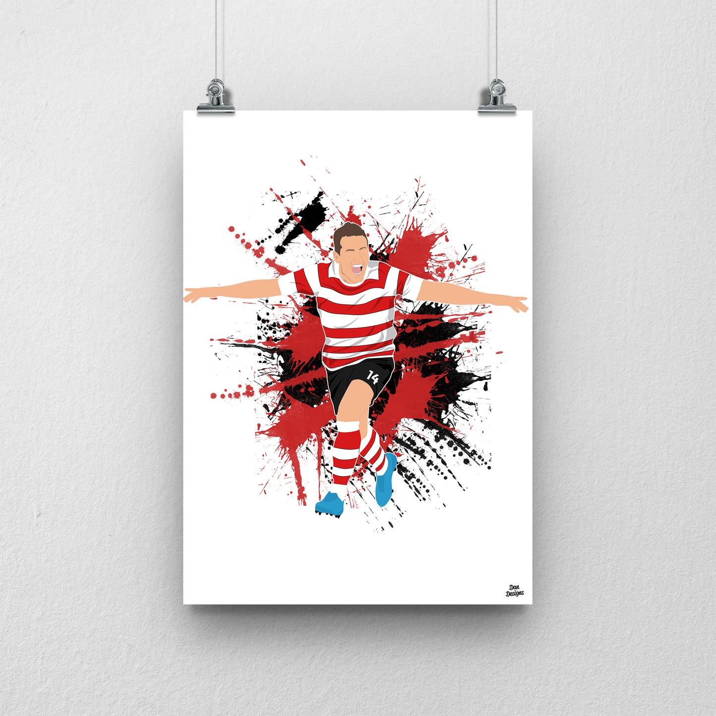 Billy Sharp Doncaster Rovers Print – Football Artwork