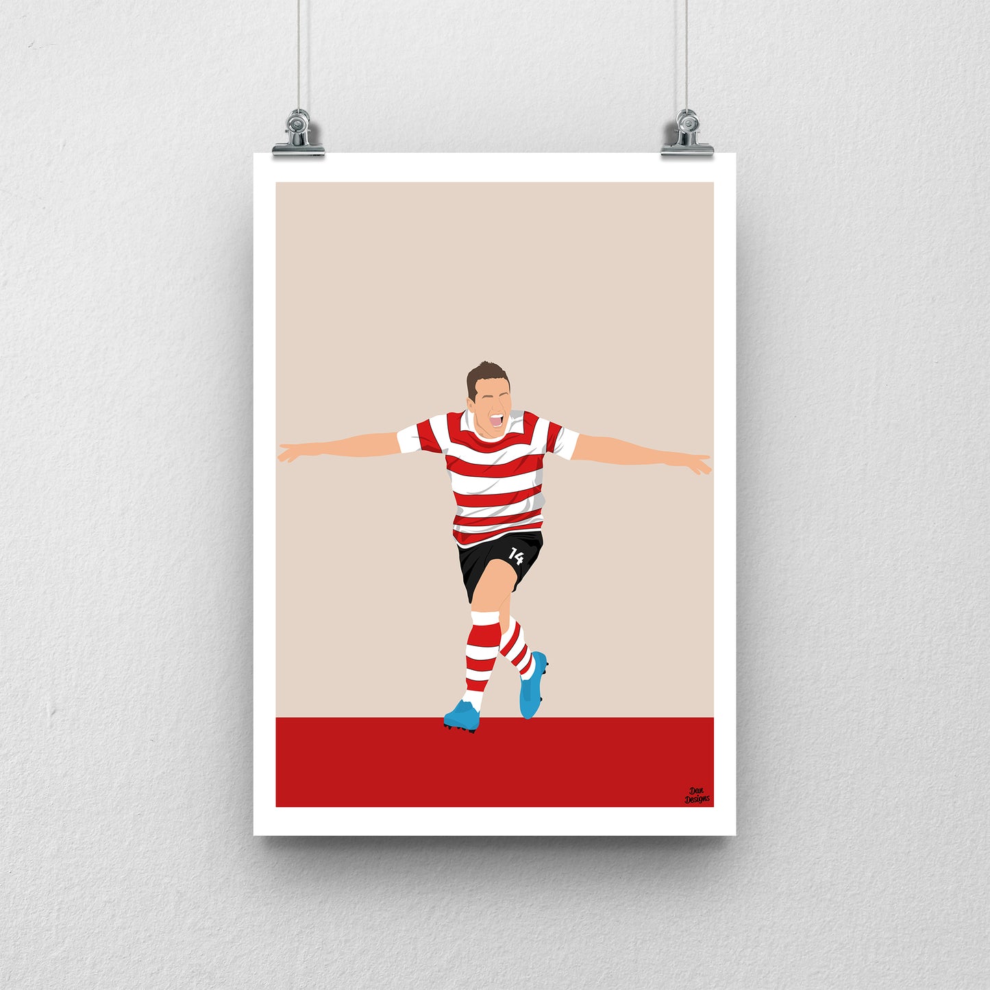 Billy Sharp Doncaster Rovers Print – Football Artwork