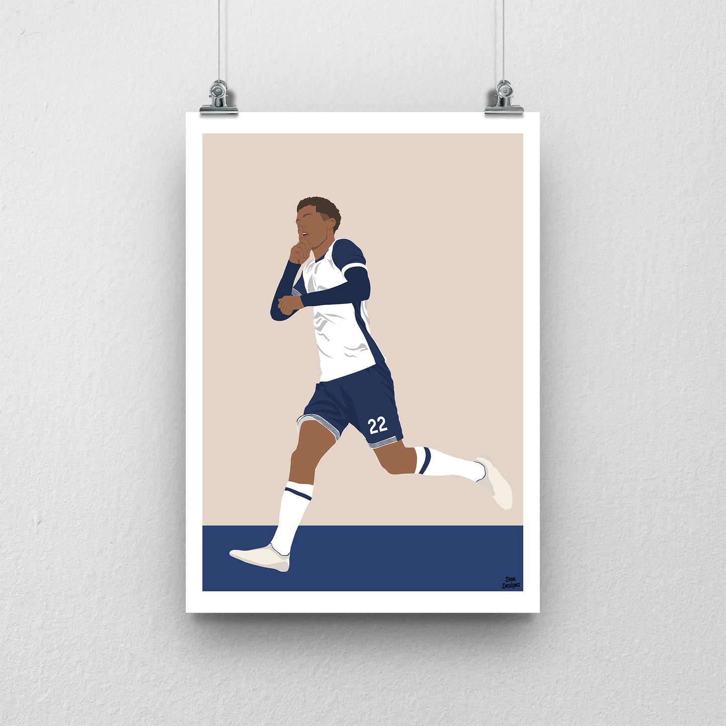 Brennan Johnson Tottenham Print – Football Artwork
