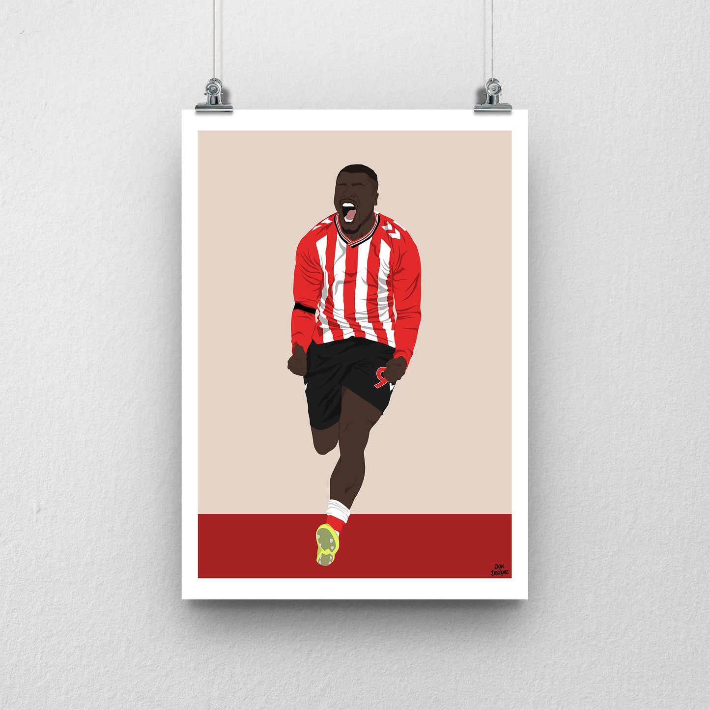 Brian Brobbey Sunderland Print – Football Artwork