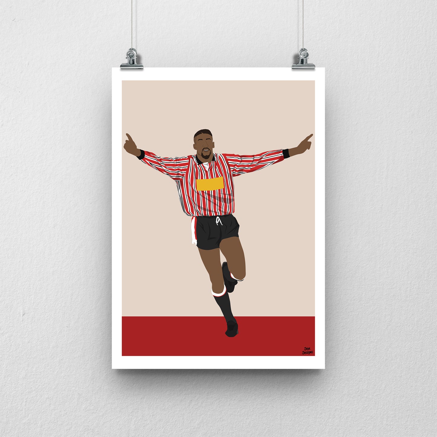 Brian Deane Print – Sheffield United Football Artwork