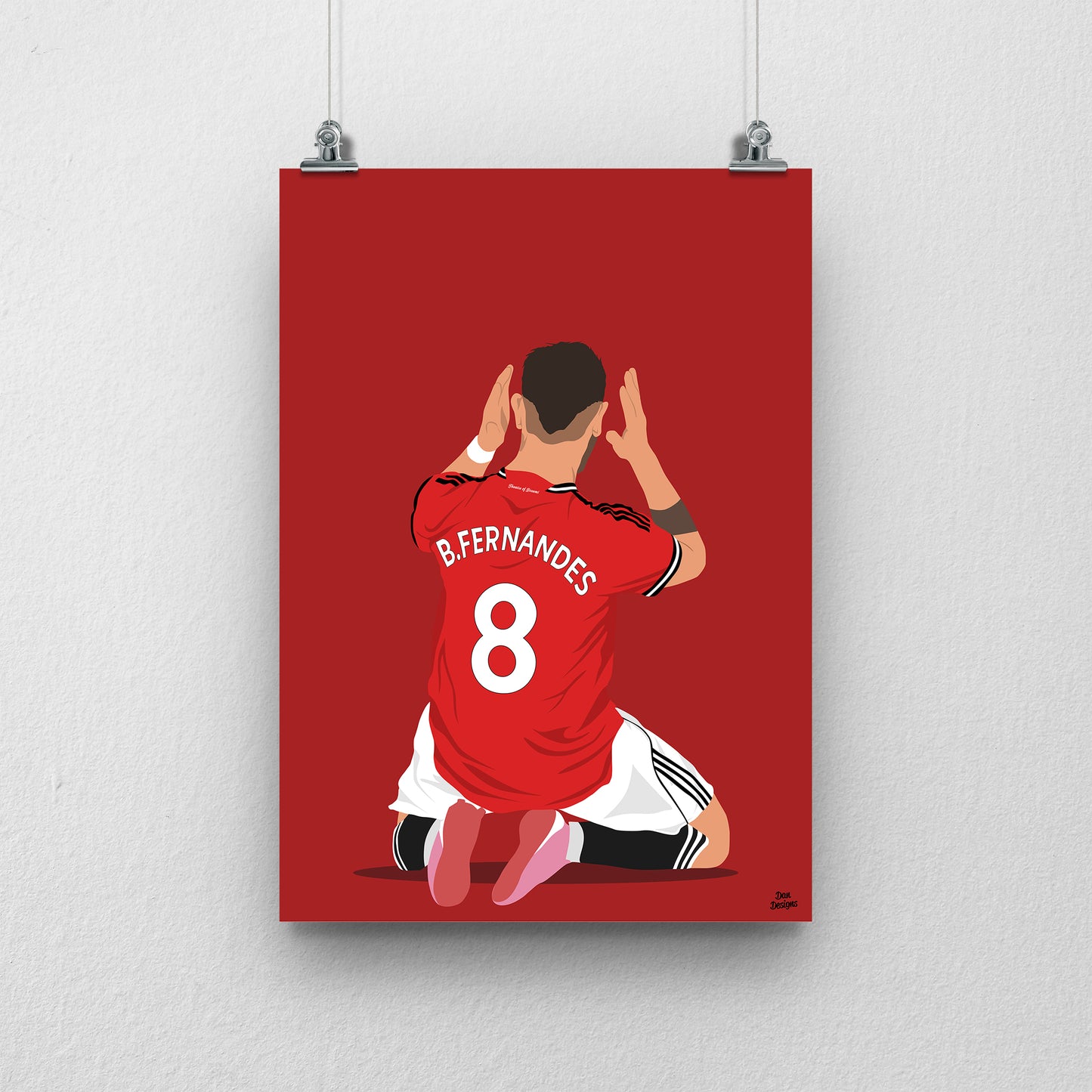 Bruno Fernandes Manchester United Print – Football Artwork
