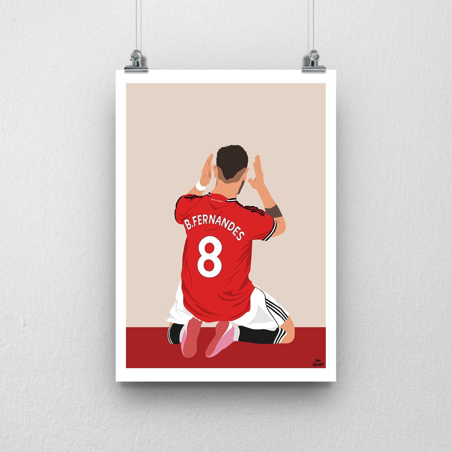 Bruno Fernandes Manchester United Print – Football Artwork