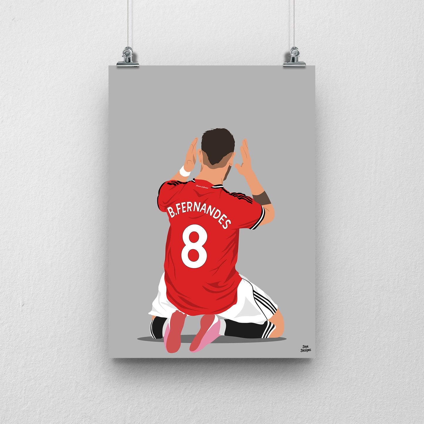 Bruno Fernandes Manchester United Print – Football Artwork