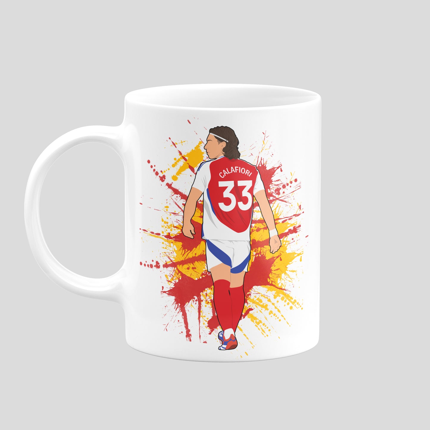 Riccardo Calafiori Arsenal Mug – Football Artwork & Gift Idea