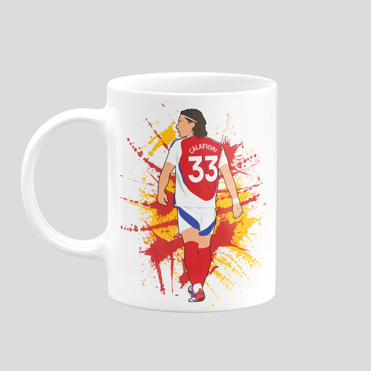 Riccardo Calafiori Arsenal Mug – Football Artwork & Gift Idea