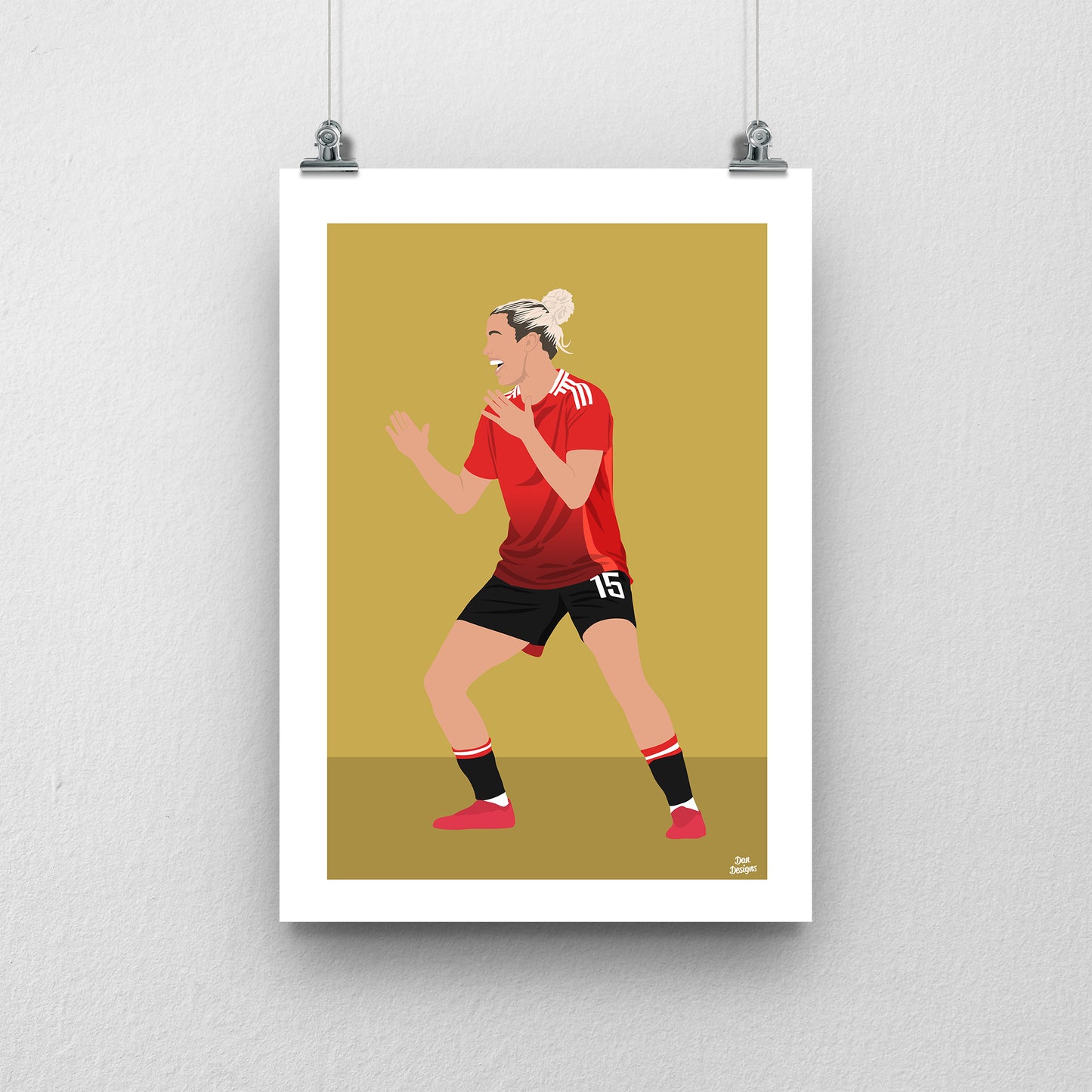 Celin Bizet Manchester United Print – Women’s Football Wall Art