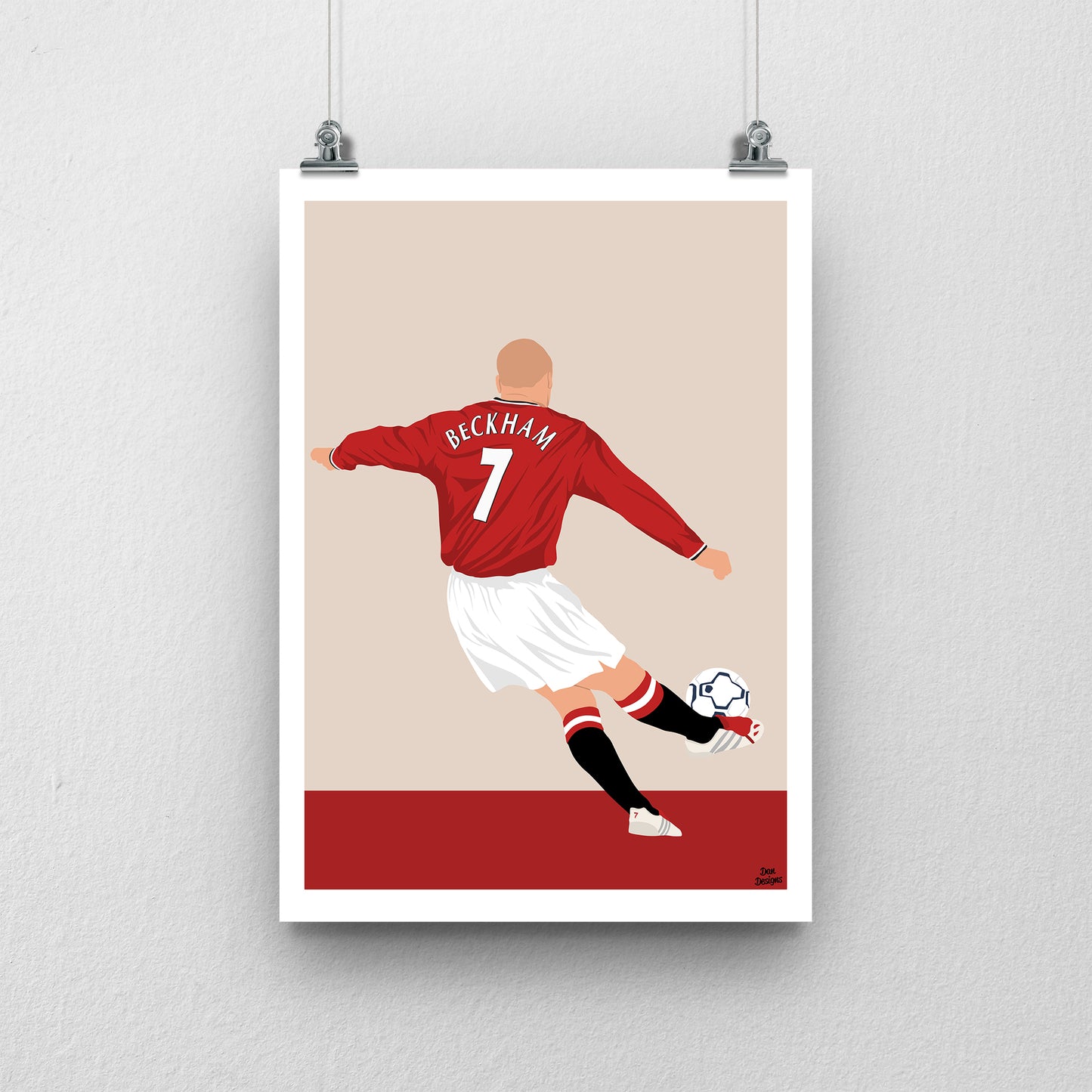 David Beckham Manchester United Print – Football Artwork