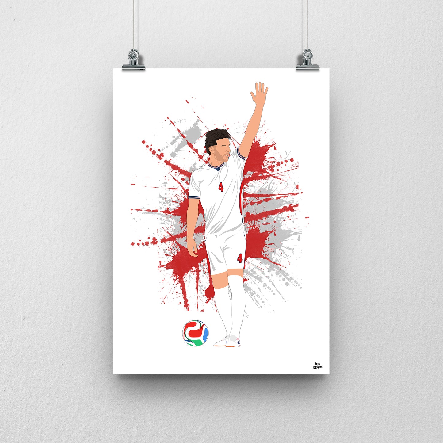 Declan Rice England Print – England World Cup 2026 Artwork