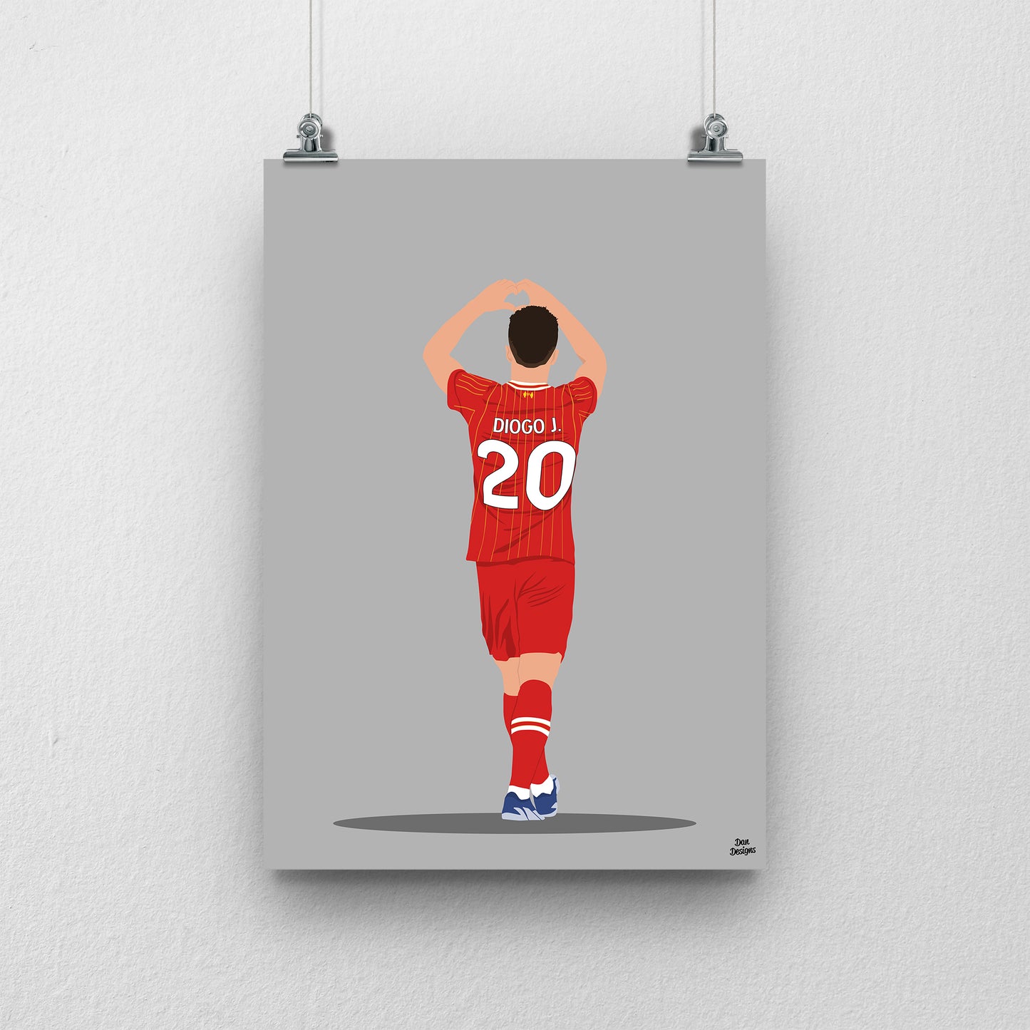 Diogo Jota Print | Liverpool FC Football Art