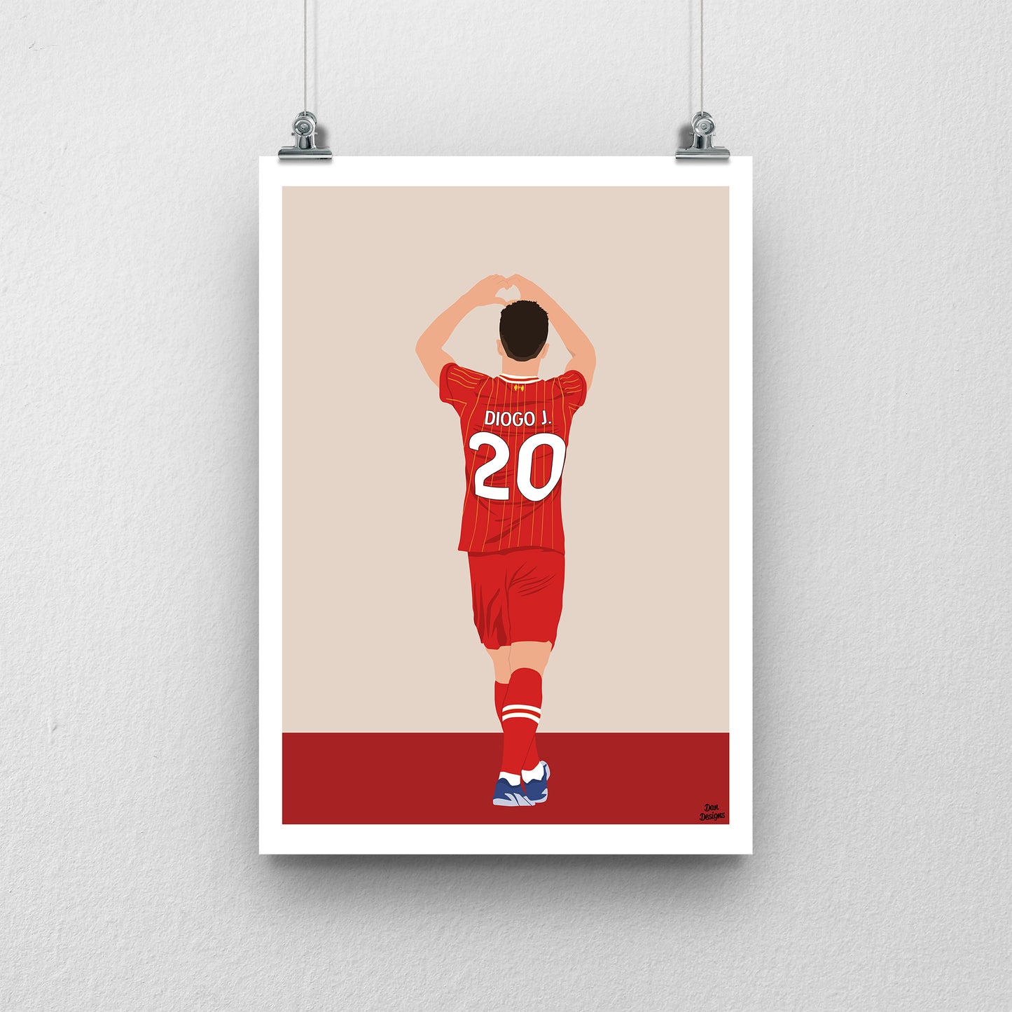 Diogo Jota Print | Liverpool FC Football Art