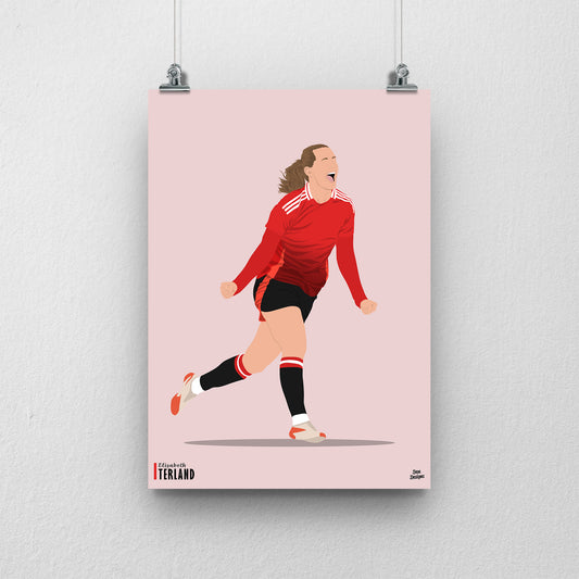 Elisabeth Terland Print – Manchester United Women’s Football Poster