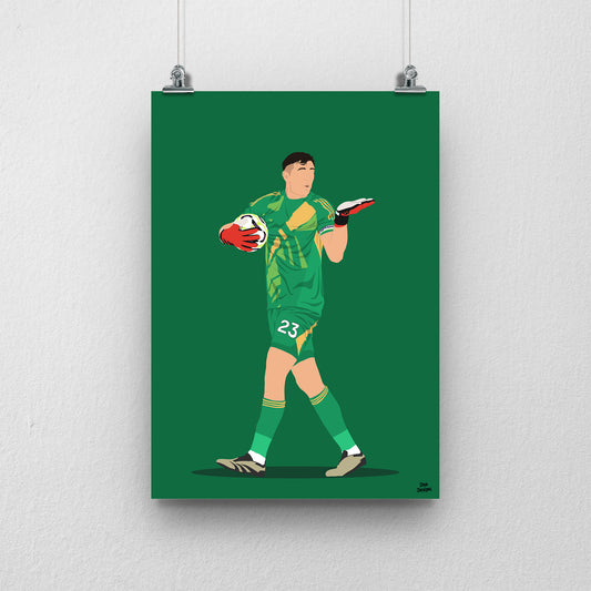 Emi Martínez Aston Villa Print – Football Artwork