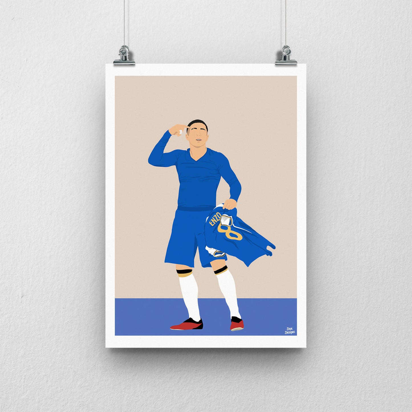 Enzo Fernandez Chelsea Print – Football Artwork
