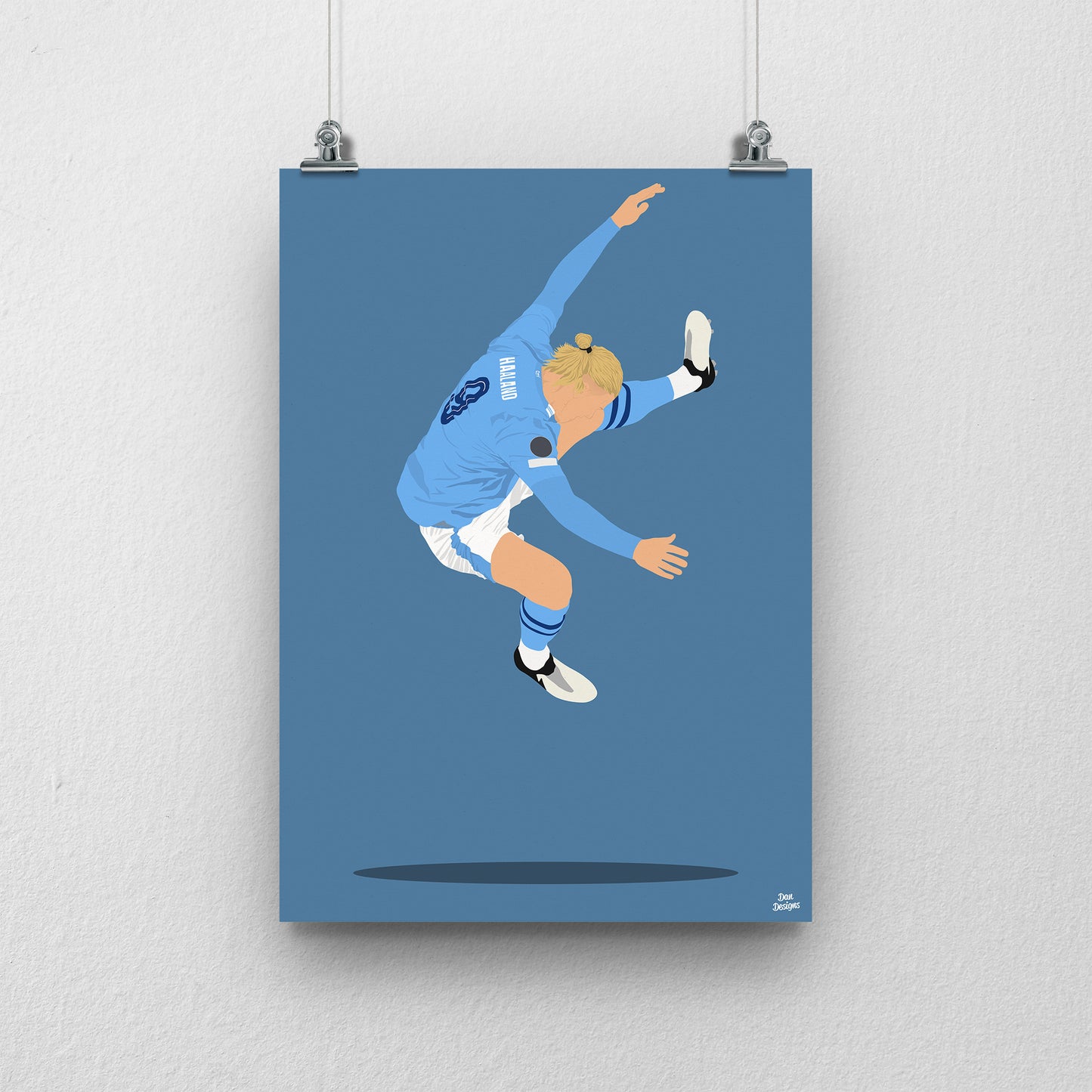Erling Haaland Kung Fu Celebration Print – Football Artwork & Poster Design