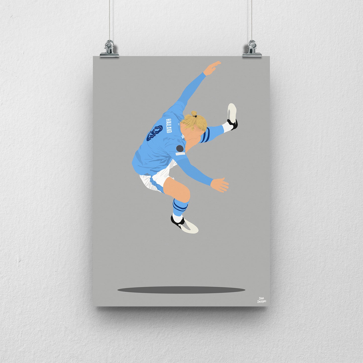 Erling Haaland Kung Fu Celebration Print – Football Artwork & Poster Design