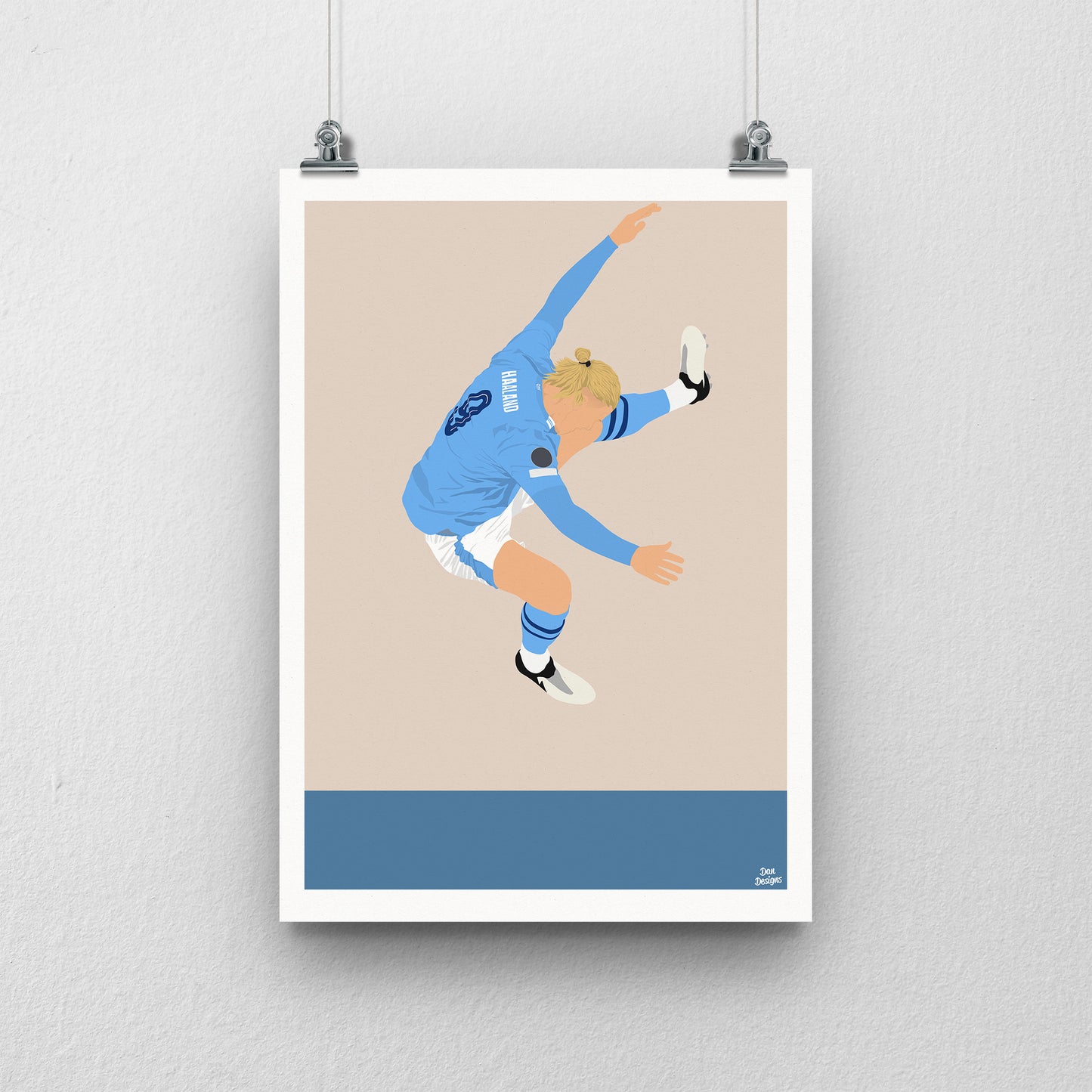 Erling Haaland Kung Fu Celebration Print – Football Artwork & Poster Design