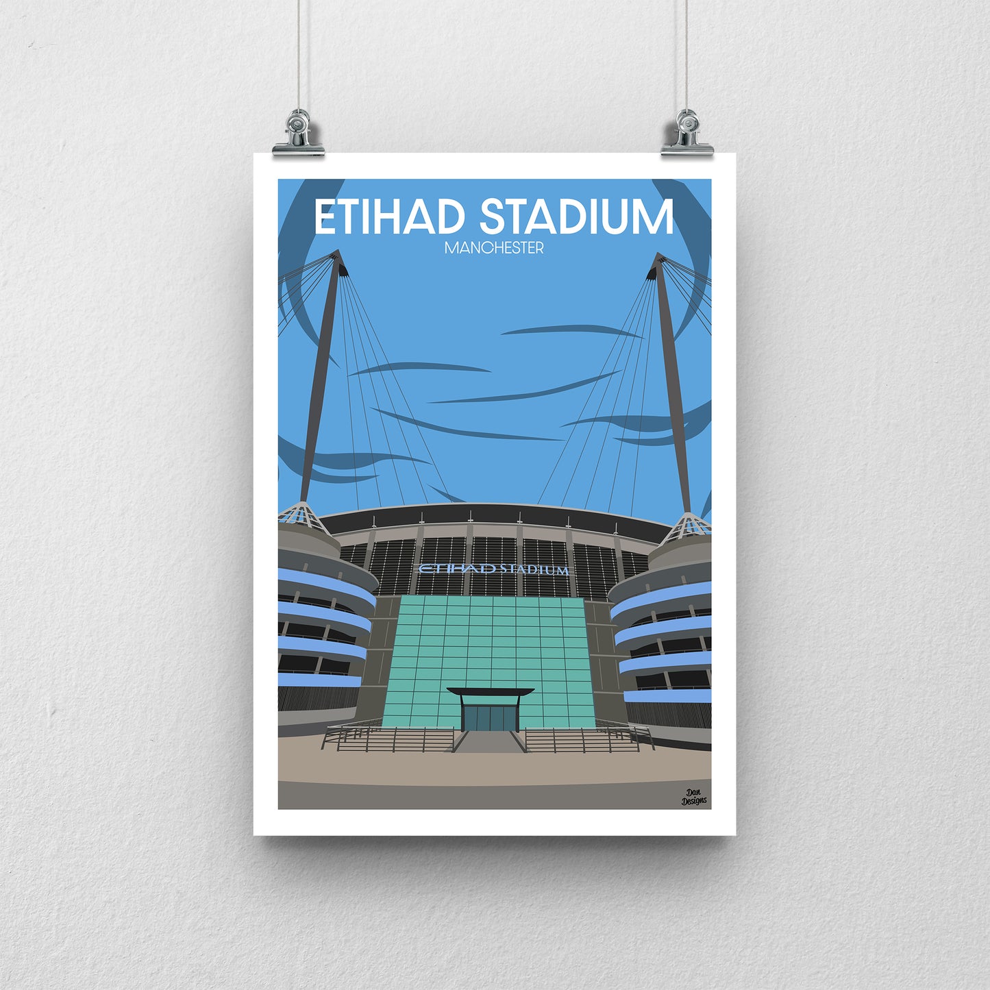 Etihad Stadium Print – Manchester City Ground Artwork