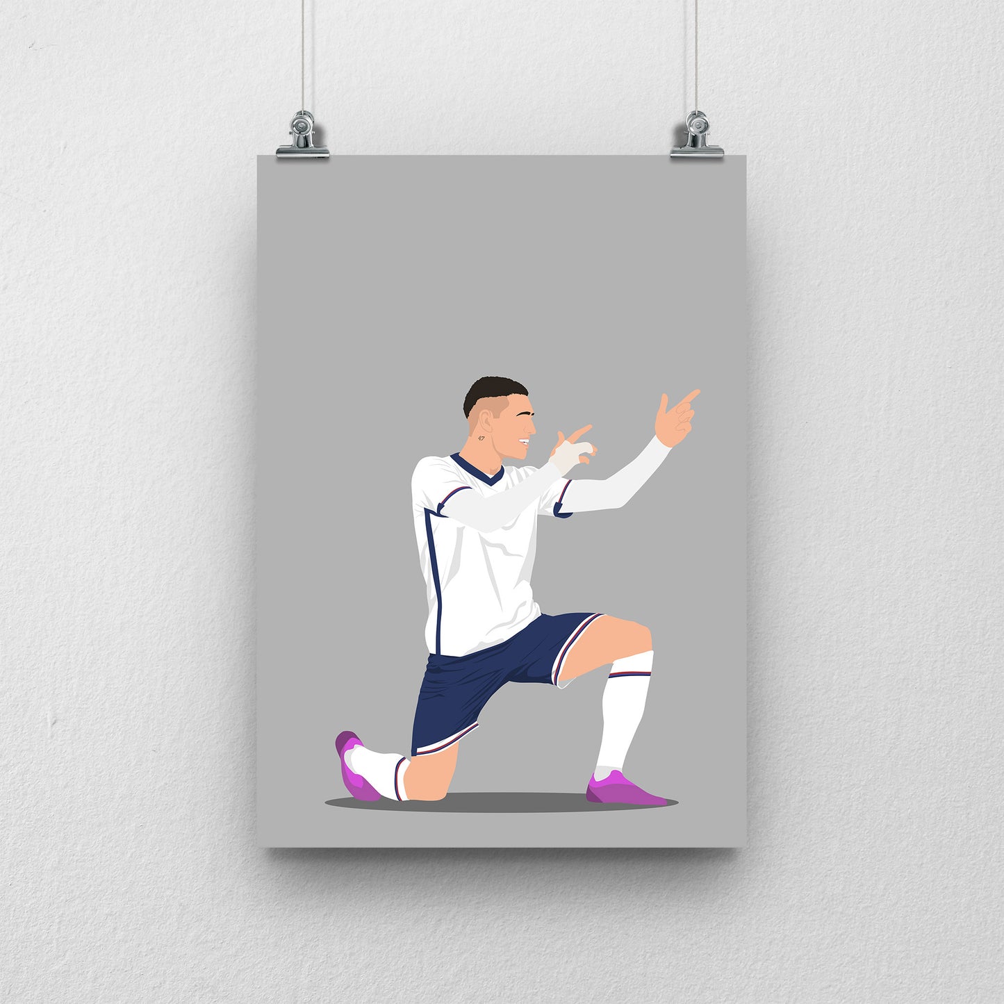 Phil Foden England Print – Football Artwork
