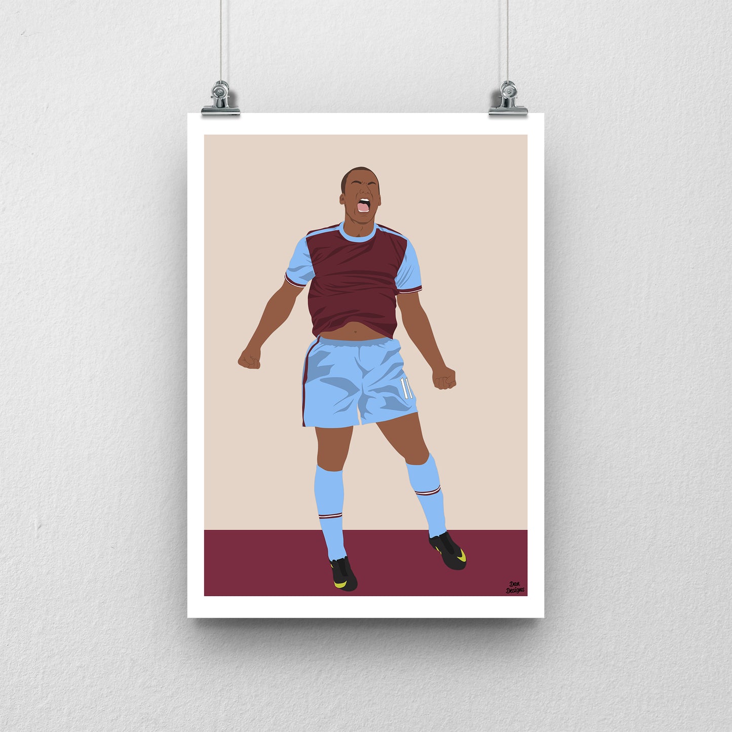 Gabby Agbonlahor Aston Villa Print – Football Artwork