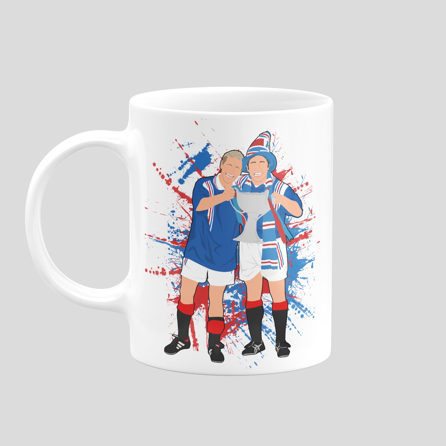 Ally McCoist & Paul Gascoigne Mug – Rangers Trophy Celebration Design