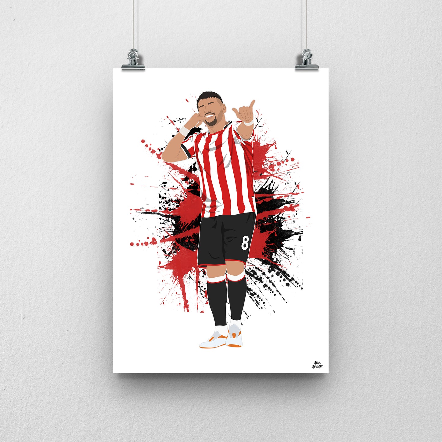 Gustavo Hamer Print – Sheffield United Football Artwork