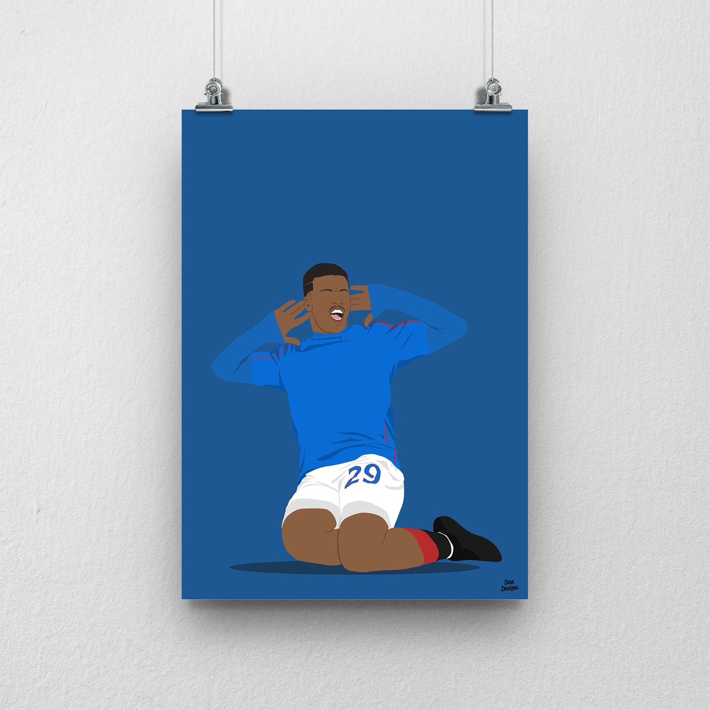 Hamza Igamane Rangers Print – Football Artwork