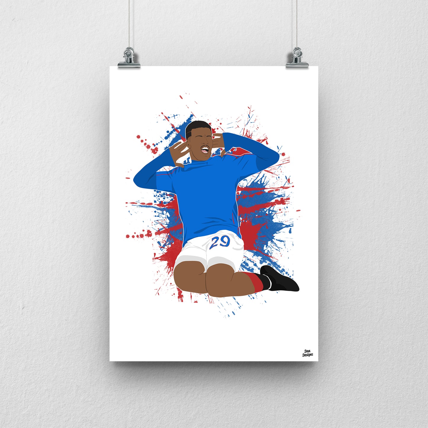 Hamza Igamane Rangers Print – Football Artwork