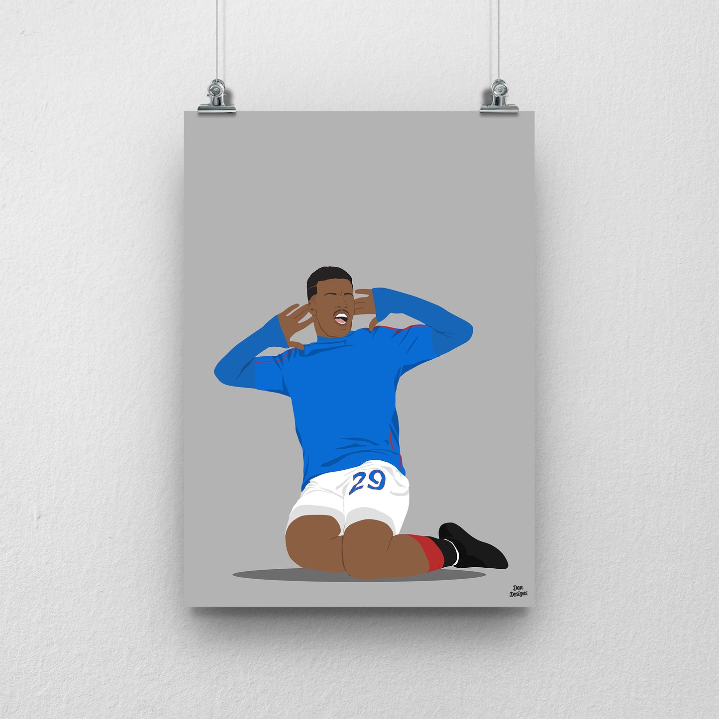 Hamza Igamane Rangers Print – Football Artwork