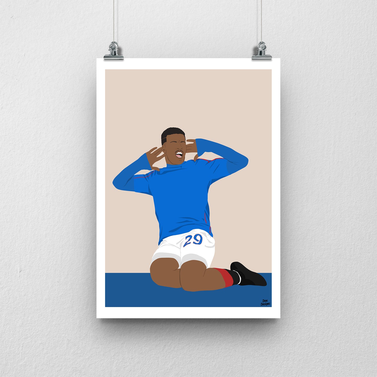 Hamza Igamane Rangers Print – Football Artwork