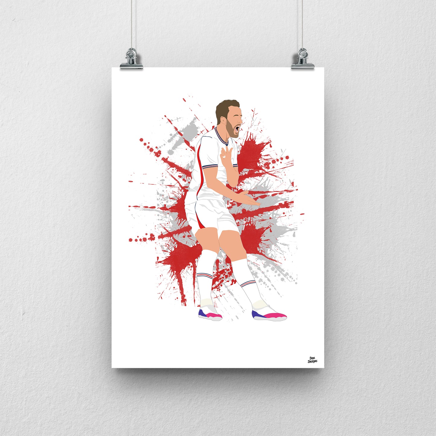 Harry Kane Print – England World Cup 2026 Artwork