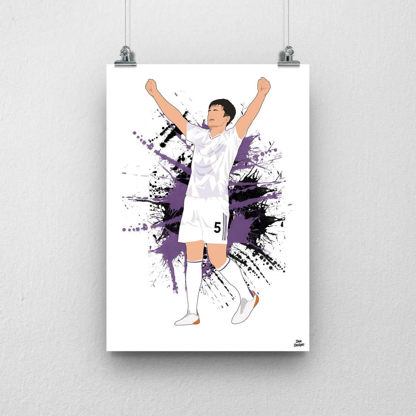 Harry Maguire Manchester United Print – Goal Celebration Football Artwork