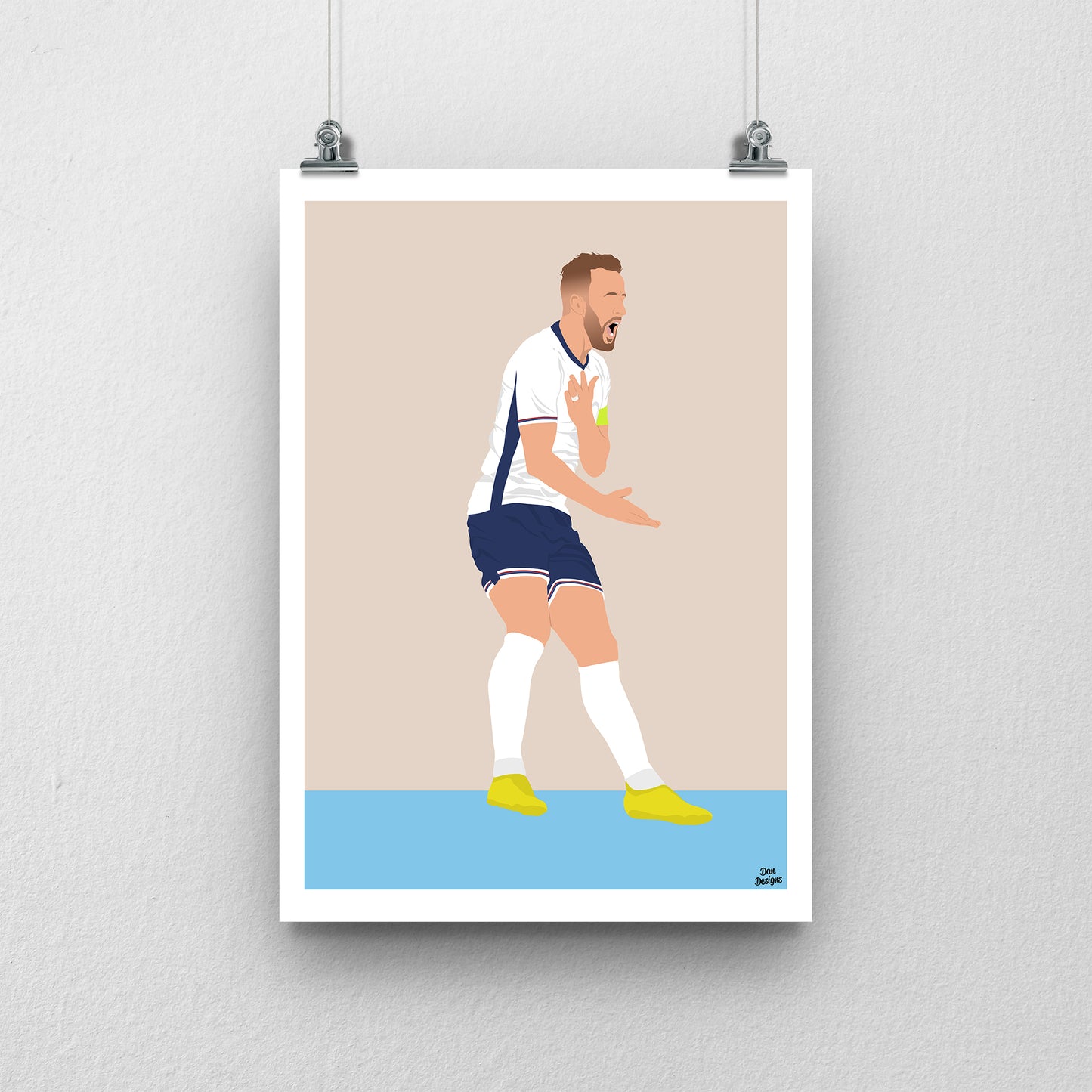 Harry Kane England Print – Football Artwork