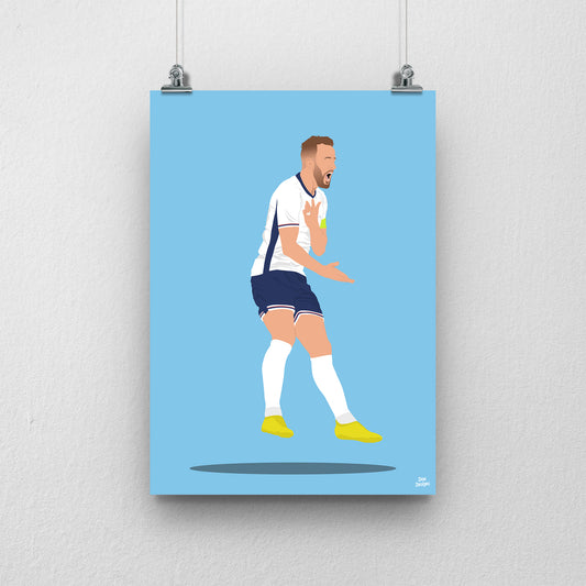 Harry Kane England Print – Football Artwork