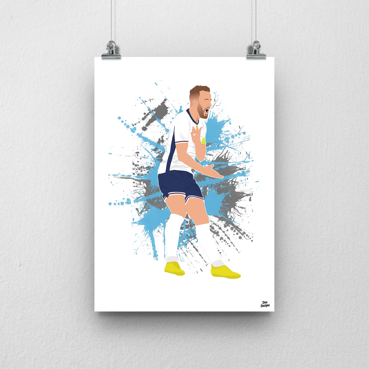 Harry Kane England Print – Football Artwork