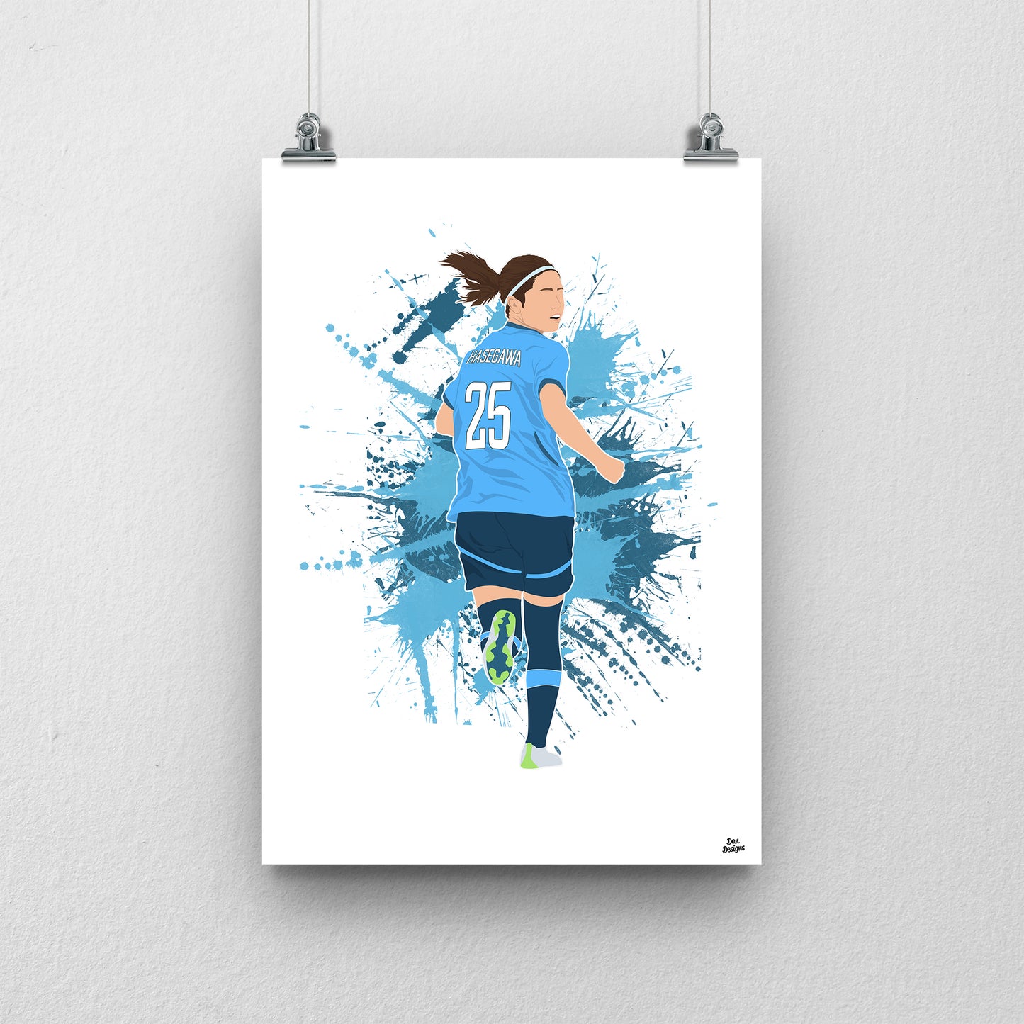 Yui Hasegawa Manchester City Print – Women’s Football Artwork